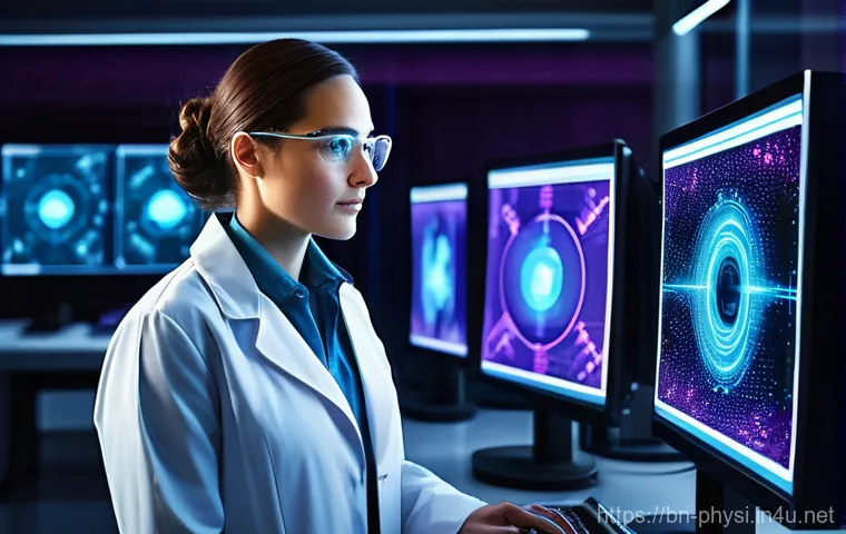 물리학 최신 연구 동향 - **Prompt 1: Quantum Computing Breakthrough**
    "A vibrant, high-tech laboratory scene depicting a ...