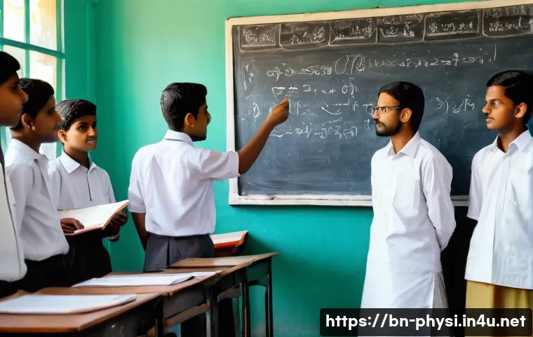 물리학 강의 준비 방법 - A detailed classroom scene in a Bengali school teaching physical science, featuring a Bengali male t...