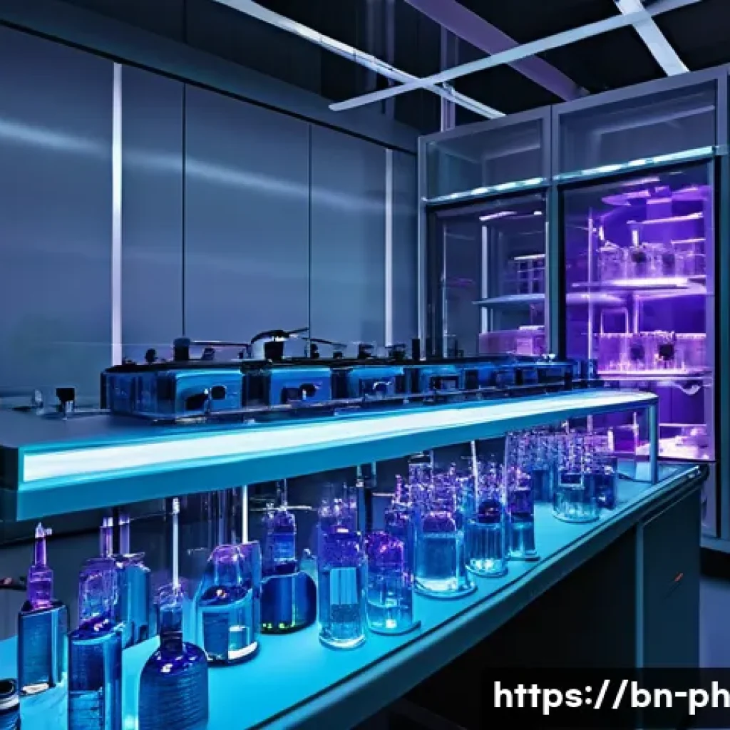 플라즈마 물리학 실험 - A highly detailed scientific laboratory scene showing a plasma generation experiment in progress, fe...