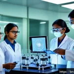 Home 18 물리학 분야의 여성 과학자 - A group of Bangladeshi female scientists in a modern research laboratory, wearing professional attir...